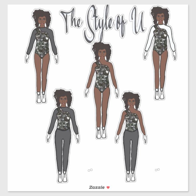 Majorette / Dancer Quick Change Stickers ( Steel) (Sheet)