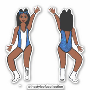 Majorette / Dancer Stickers Blue Spark #1