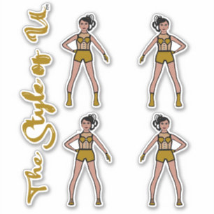 Majorette / Dancer Stickers Golden Pine 2