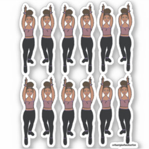 Majorette / Dancer Stickers Lilac Black 