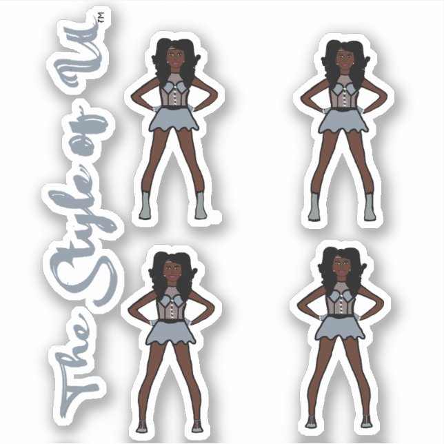 Majorette / Dancer Stickers Overcast (Front)