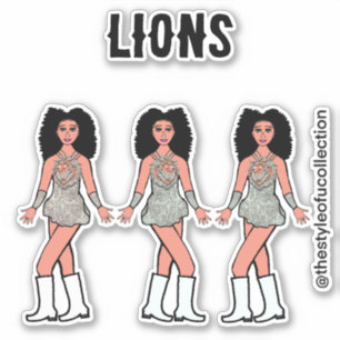 Majorette / Dancer Stickers Silver Lion B