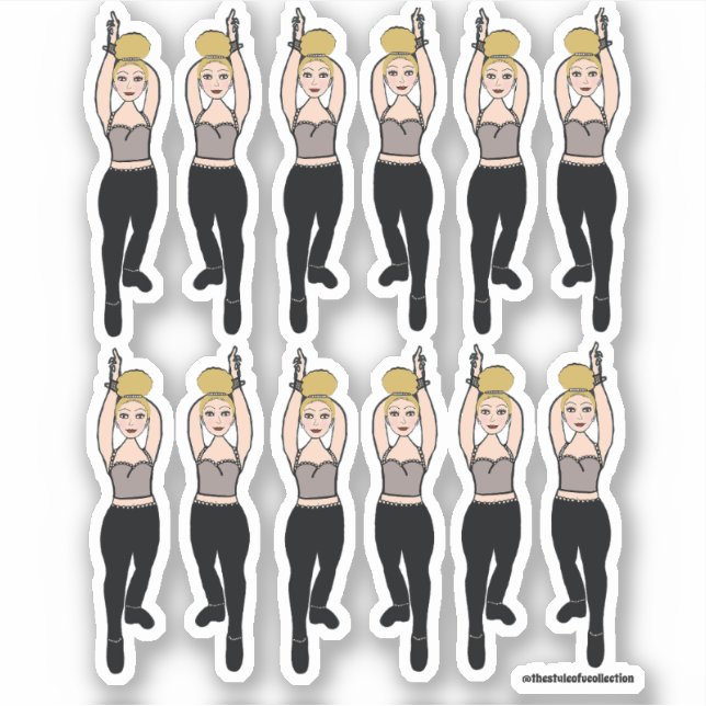 Majorette / Dancer Stickers Smoke Black 2 (Front)