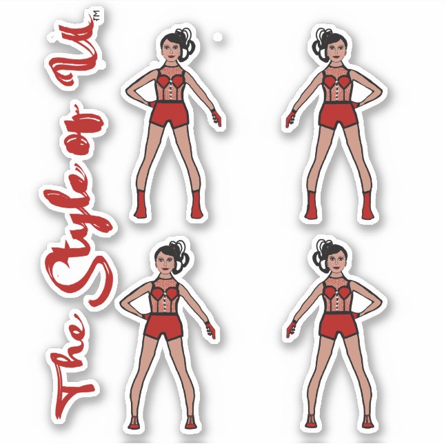 Majorette / Dancer Stickers Strawberry 2 (Front)