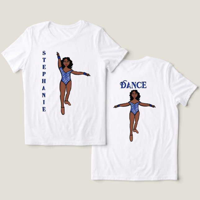 Majorette/ Dancer Tee Blue Animal  (Design Front & Back)