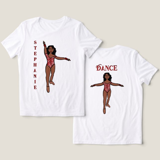Majorette/ Dancer Tee Red Animal  (Design Front & Back)