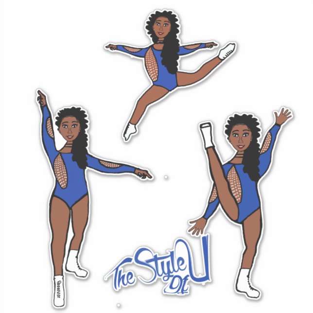 Majorette / Dancer Tri Pose Blue (Front)