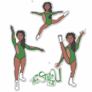 Majorette / Dancer Tri Pose Green