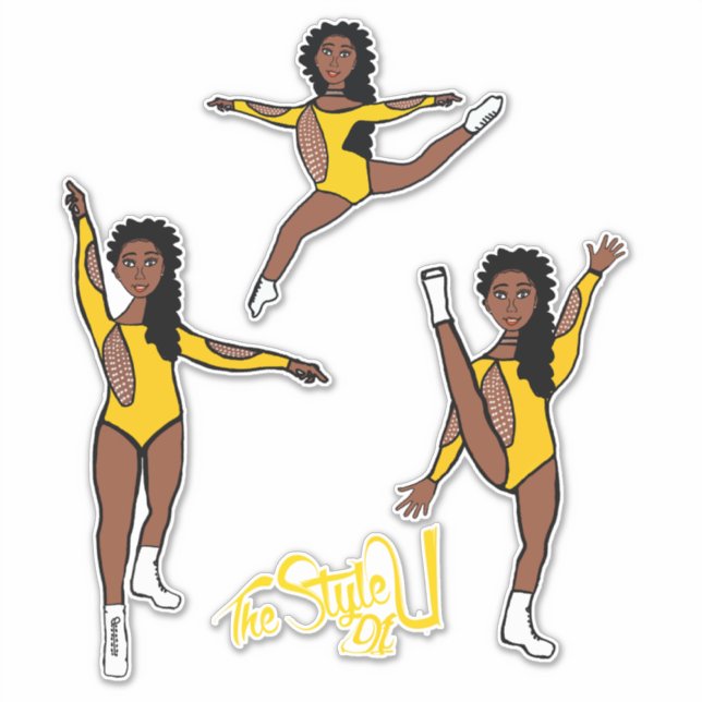 Majorette / Dancer Tri Pose Yellow (Front)