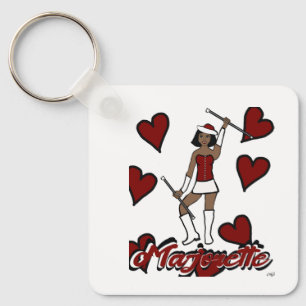 Majorette Keychain/ Red Key Ring