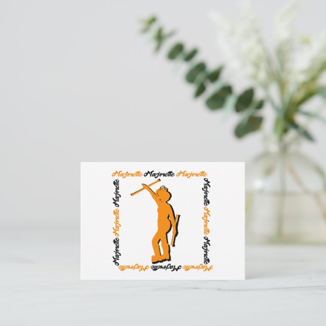 Majorette Notecard #2 ( Orange Black White) (Standing Front)