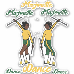 Majorette Stickers (Green Yellow)
