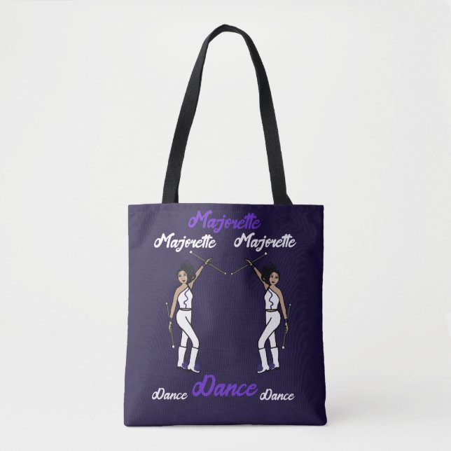 Majorette Tote Violet White (Front)