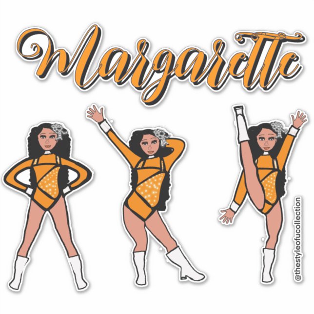 Majorette Tri- Pose / Orange Diamond # 2 (Front)