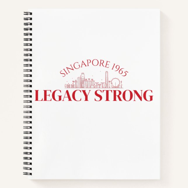 Majulah Singapura Celebration T-Shirt Notebook (Front)