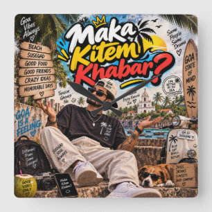 Maka Kitem Khabar? — Susegad Soul Always Square Wall Clock