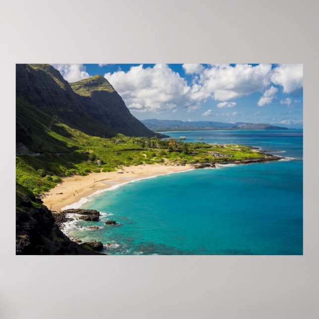 Makapuu Beach Coastline Poster (Front)