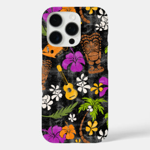 Makapuu Beach Hawaiian Batik Black Multi iPhone 16 Pro Case