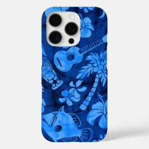 Makapuu Beach Hawaiian Batik Blue iPhone 16 Pro Case