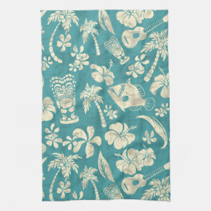 Makapuu Beach Hawaiian Batik Kitchen Towel
