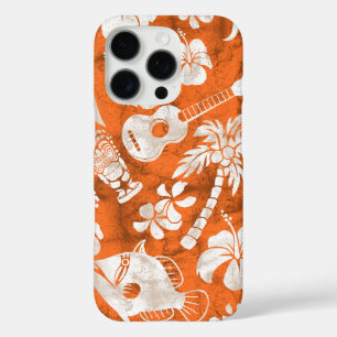 Makapuu Beach Hawaiian Batik Orange iPhone 16 Pro Case