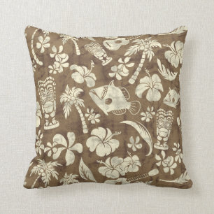 Makapuu Beach Hawaiian Batik Square Pillows
