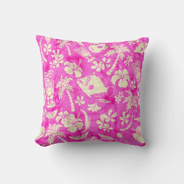 Makapuu Beach Hawaiian Batik Square Pillows (Front)
