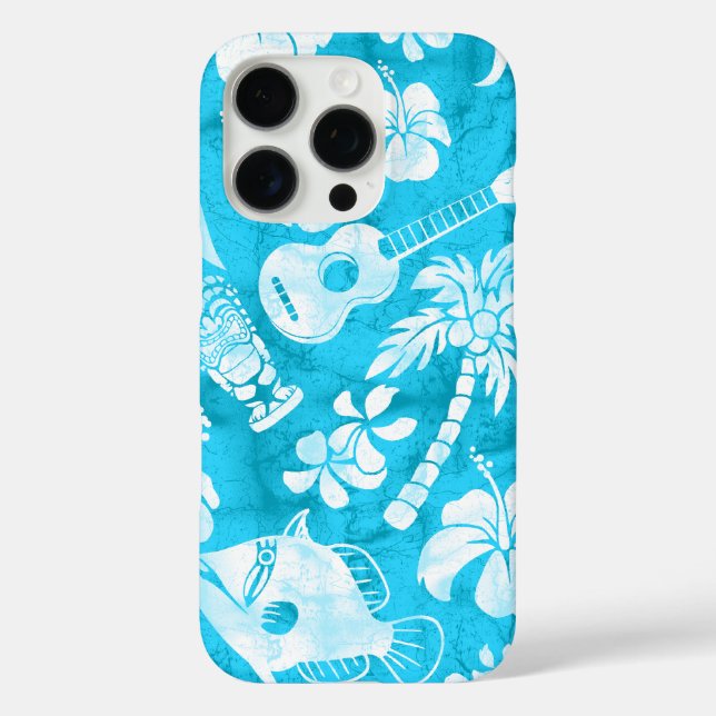 Makapuu Beach Hawaiian Batik Turquoise Case-Mate iPhone Case (Back)