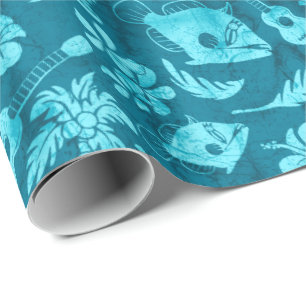 Makapuu Beach Hawaiian Batik Wrapping Paper