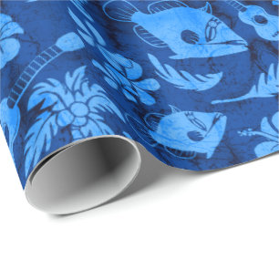 Makapuu Beach Hawaiian Batik Wrapping Paper