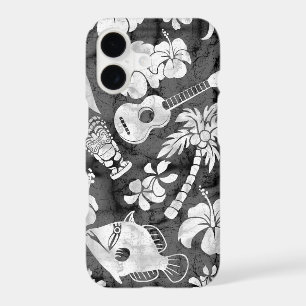 Makapuu Beach Hawaiian Charcoal Grey Batik