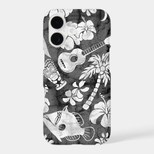 Makapuu Beach Hawaiian Charcoal Grey Batik