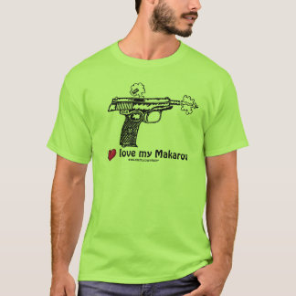 Makarov pistol shooting graphic art urban t-shirt