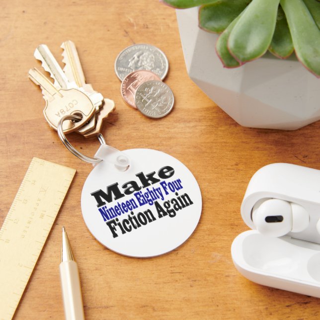Make 1984 Fiction Again Key Ring (Desk)