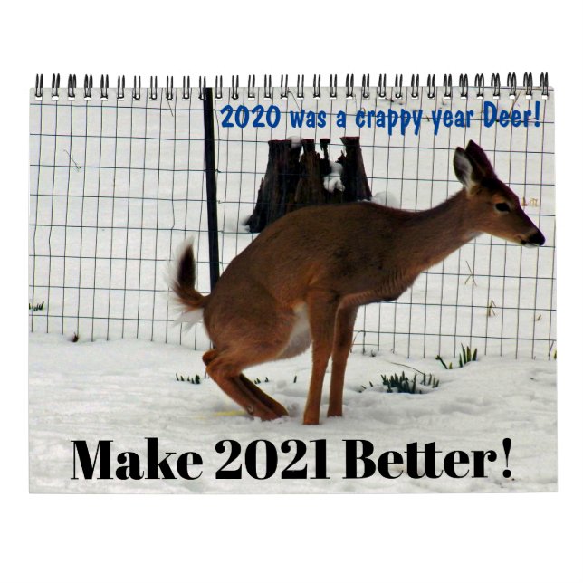 Make 2021Better Deer Calendar (Back)