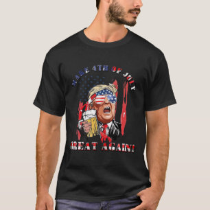 Make 4th Of July Great Again Funny Trump Men Drink T-Shirt