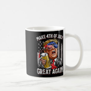 Make 4th Of July Great Again Men Drinking Beer Fun Coffee Mug
