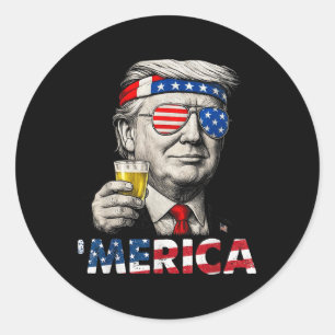 Make 4th Of July Great Again Shirts Patriotic 4th  Classic Round Sticker