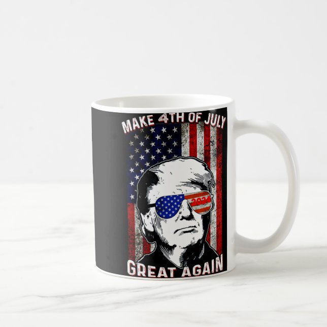 Make 4th Of July Great Again Trump  Coffee Mug (Right)