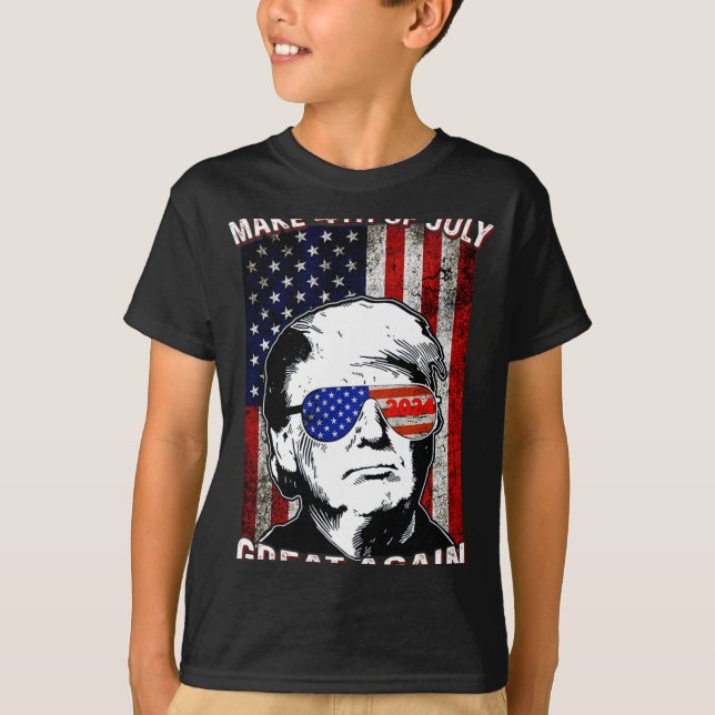 Make 4th Of July Great Again Trump  T-Shirt (Front)