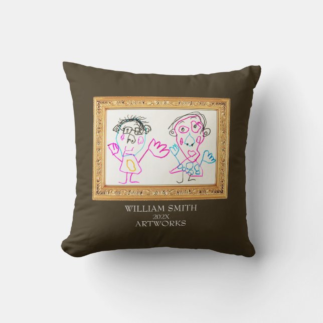 Make a Art book of Your Kid's ArtWorks | Frame Cushion (Front)