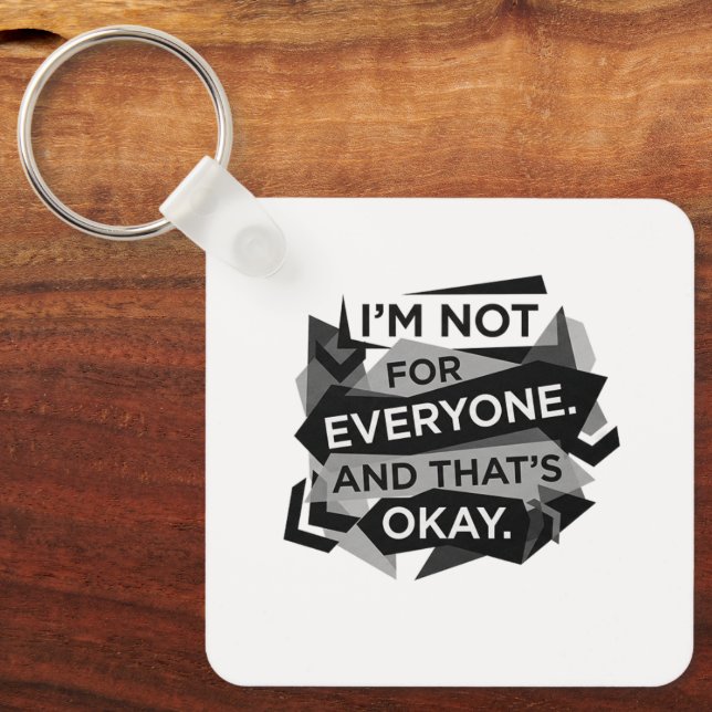 Make a bold statement with this modern key ring (Front)