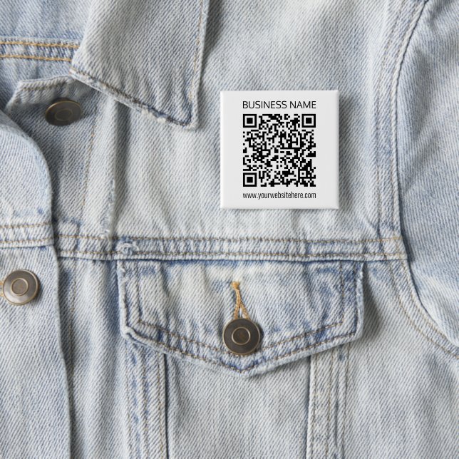 Make a Business QR Code Instantly & Editable Text 15 Cm Square Badge (In Situ)