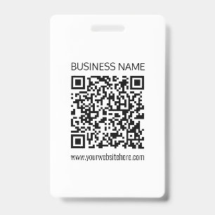 Make a Business QR Code Instantly & Editable Text ID Badge