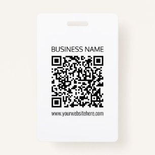 Make a Business QR Code Instantly & Editable Text ID Badge