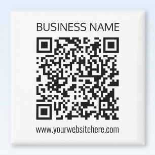 Make a Business QR Code Instantly & Editable Text Magnet