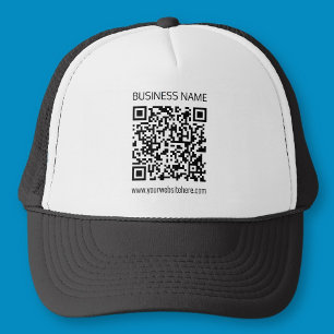 Make a Business QR Code Instantly & Editable Text Trucker Hat