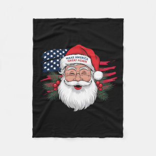 Make A Christmas Great Again Xmas Trump Mega Pajam Fleece Blanket