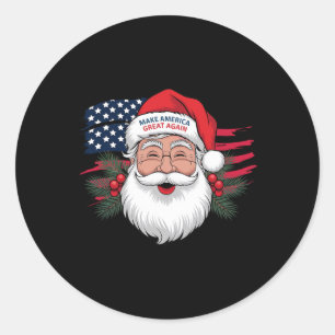 Make A Christmas Great Again Xmas Trump Pyjamas Sa Classic Round Sticker