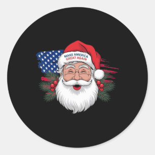 Make A Christmas Great Again Xmas Trump Pyjamas Sa Classic Round Sticker